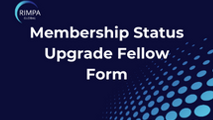 RIMPA Membership Status Upgrade Fellow Form Thumbnail