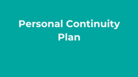 Personal Continuity Plan thumbnail