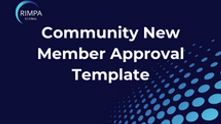 RIMPA Community New Member Approval Template Thumbnail
