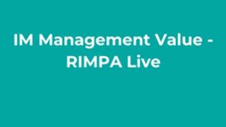 IM Management Value - RIMPA Live thumbnail