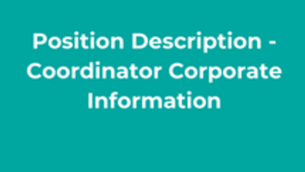 Position Description - Coordinator Corporate Information thumbnail