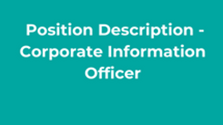 Position Description - Corporate Information Officer Thumbnails